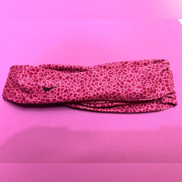 Nike Pink Leopard Print Headband‎ Turban Central Adult - Picture 1 of 4